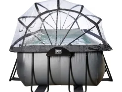 Exit Black Leather Pool Schwarz 540x250x122 cm Sandfilterp., Abdeckung, Wärmep.*Exit Toys Sale