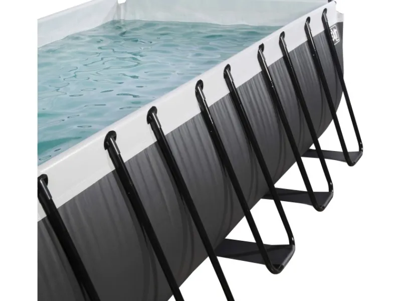 Exit Black Leather Pool Schwarz 540x250x122 cm Sandfilterp., Abdeckung, Wärmep.*Exit Toys Sale