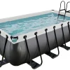 Exit Black Leather Pool Schwarz 400 x 200 x 100 cm m. Sandfilterpumpe*Exit Toys Best