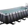 Exit Toys Aufstellpools|Exit Black Leather Pool Schwarz 540 x 250 x 122 cm m. Filterpumpe