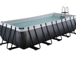 Exit Toys Aufstellpools|Exit Black Leather Pool Schwarz 540 x 250 x 122 cm m. Filterpumpe