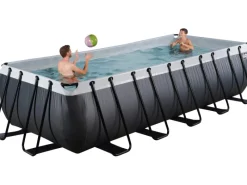 Exit Toys Aufstellpools|Exit Black Leather Pool Schwarz 540 x 250 x 122 cm m. Filterpumpe
