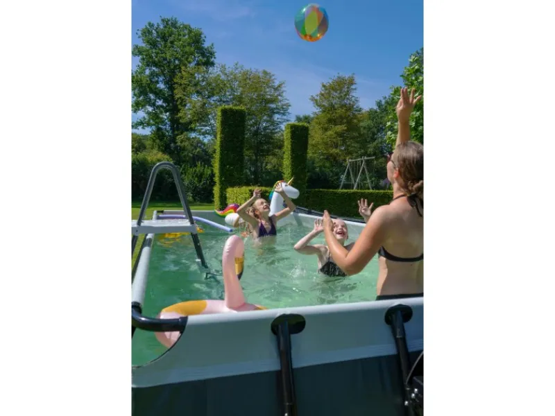 Exit Toys Aufstellpools|Exit Black Leather Pool Schwarz 540 x 250 x 122 cm m. Filterpumpe