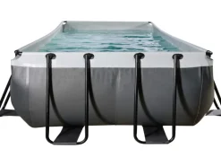 Exit Black Leather Pool Schwarz 400 x 200x 100 cm m. Filterpumpe*Exit Toys