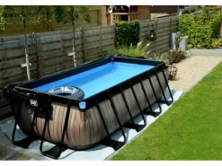 Exit Black Leather Pool Schwarz 400 x 200x 100 cm m. Filterpumpe*Exit Toys