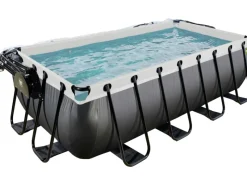Exit Toys Pool Abdeckung|Exit Black Leather Pool Schwarz 400x200x100 cm Sandfilterp., Abdeckung, Wärmep.