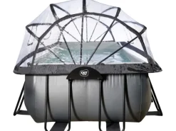 Exit Toys Pool Abdeckung|Exit Black Leather Pool Schwarz 400x200x100 cm Sandfilterp., Abdeckung, Wärmep.