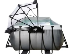 Exit Toys Pool Abdeckung|Exit Black Leather Pool Schwarz 400x200x100 cm Sandfilterp., Abdeckung, Wärmep.