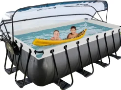 Exit Toys Pool Abdeckung|Exit Black Leather Pool Schwarz 400x200x100 cm Sandfilterp., Abdeckung, Wärmep.