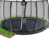 Exit Toys Trampoline|EXIT Dynamic Ebenerdiges Trampolin Ø 366 cm mit Sicherheitsnetz Schwarz