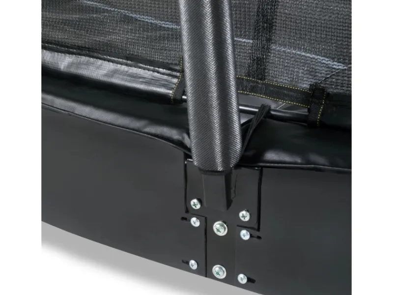Exit Toys Trampoline|EXIT Dynamic Ebenerdiges Trampolin Ø 366 cm mit Sicherheitsnetz Schwarz