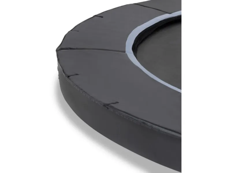 Exit Toys Trampoline|EXIT Dynamic Ebenerdiges Trampolin Ø 366 cm mit Sicherheitsnetz Schwarz