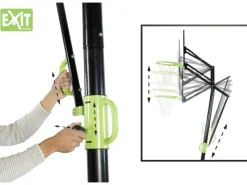 Exit Toys Sportgeräte|Gartenspielgeräte|EXIT Galaxy versetzbarer Basketballkorb auf Rädern - grün/schwarz