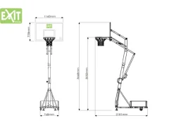 Exit Toys Sportgeräte|Gartenspielgeräte|EXIT Galaxy versetzbarer Basketballkorb auf Rädern - grün/schwarz