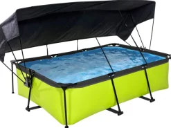 EXIT Lime Pool  Grün 220 x 150 x 65 cm m. Filterpumpe u. Sonnensegel*Exit Toys New