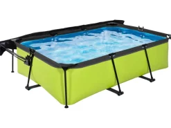 EXIT Lime Pool  Grün 220 x 150 x 65 cm m. Filterpumpe u. Sonnensegel*Exit Toys New