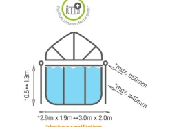 EXIT Pool Sonnensegel 300 x 200 cm*Exit Toys Clearance