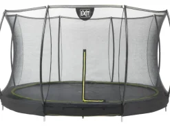 Exit Toys Trampoline|EXIT Silhouette Bodentrampolin D366cm mit Sicherheitsnetz - schwarz