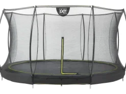 EXIT Silhouette Bodentrampolin D427cm mit Sicherheitsnetz - schwarz*Exit Toys New