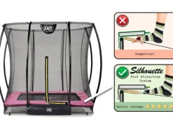 Exit Toys Trampoline|EXIT Silhouette Bodentrampolin 153x214cm m. Sicherheitsnetz