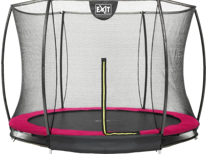 EXIT Silhouette Bodentrampolin D244cm mit Sicherheitsnetz - rosa*Exit Toys New