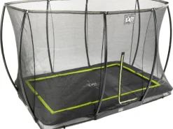 EXIT Silhouette Bodentrampolin 214x305cm mit Sicherheitsnetz - schwarz*Exit Toys Outlet