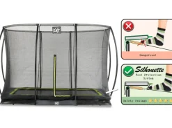 EXIT Silhouette Bodentrampolin 244x366cm mit Sicherheitsnetz - schwarz*Exit Toys Sale