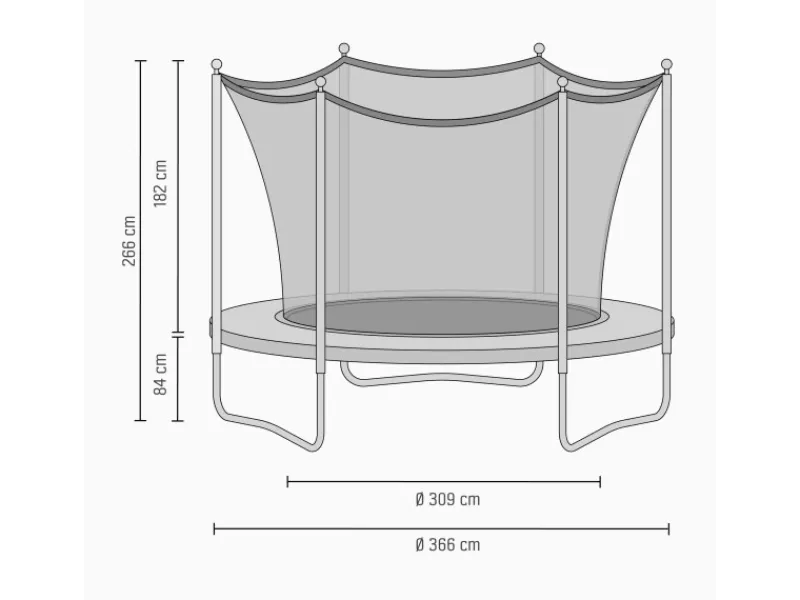 EXIT Silhouette Trampolin D366cm - schwarz*Exit Toys Outlet