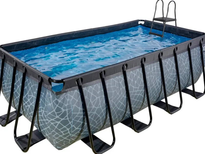 EXIT Stone Pool Grau 400 x 200 x 122 cm m. Filterpumpe*Exit Toys Sale