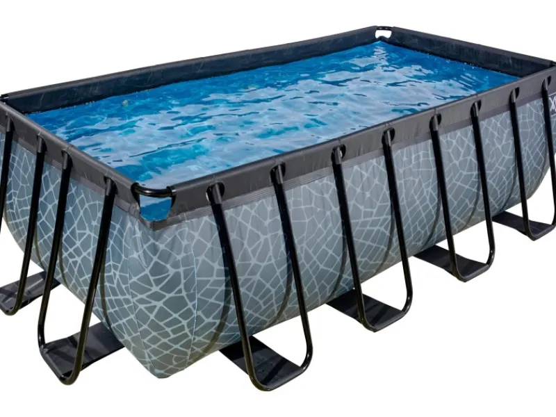 EXIT Stone Pool Grau 400 x 200 x 122 cm m. Filterpumpe*Exit Toys Sale