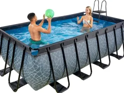 EXIT Stone Pool Grau 400 x 200 x 122 cm m. Filterpumpe*Exit Toys Sale