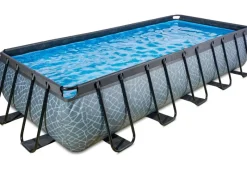 Exit Toys Aufstellpools|EXIT Stone Pool Grau 540x250x100cm m. Sandfilterpumpe