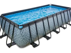 Exit Toys Aufstellpools|EXIT Stone Pool Grau 540x250x122cm m. Filterpumpe