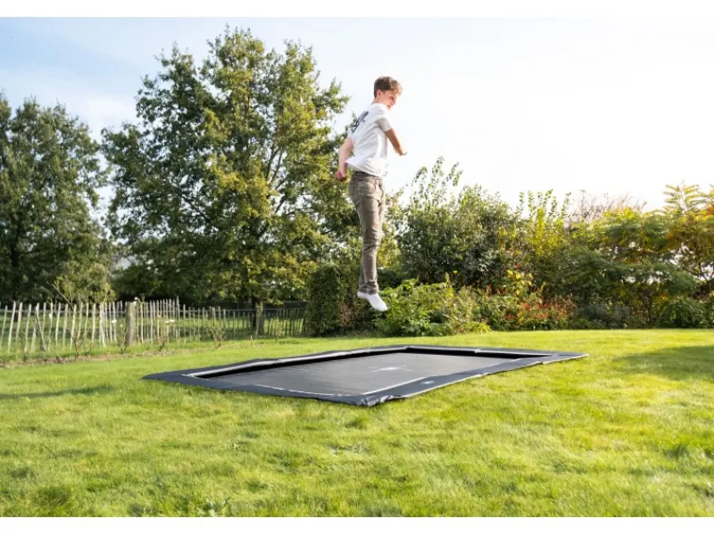 Exit Toys Trampoline|Exit Trampolin InTerra ebenerdig 214x305 cm Schwarz