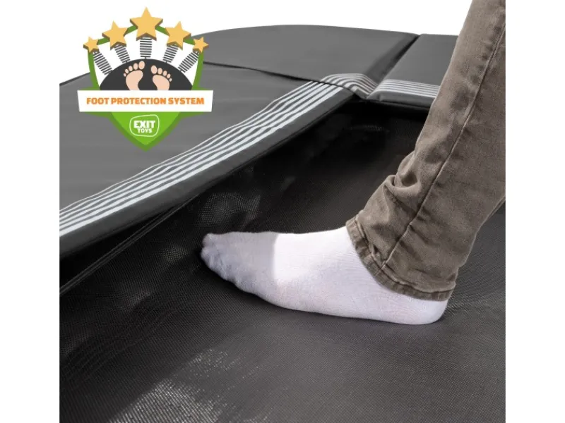 Exit Toys Trampoline|Exit Trampolin InTerra ebenerdig 214x305 cm Schwarz