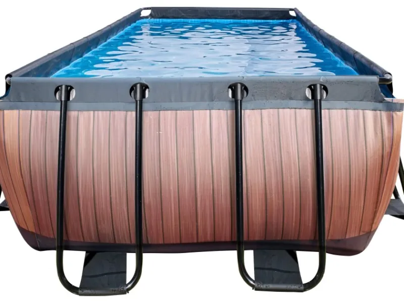 Exit Toys Aufstellpools|EXIT Wood Pool Braun 400 x 200 x 122 cm m. Filterpumpe