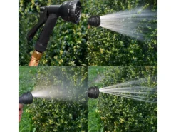 eyepower Gartenschläuche|Flexibler Gartenschlauch mit Brause und Anschluss-Stück 15 m Schwarz