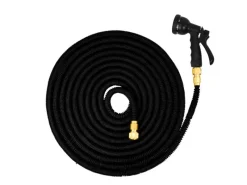 eyepower Gartenschläuche|Flexibler Gartenschlauch mit Brause und Anschluss-Stück 22.5 m Schwarz