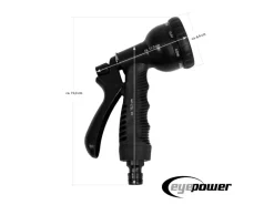 eyepower Gartenschläuche|Flexibler Gartenschlauch mit Brause und Anschluss-Stück 22.5 m Schwarz