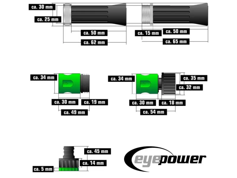 Knickfreier Edelstahlschlauch mit Anschluss-Stück 15 m Silber*eyepower Hot