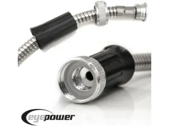 Knickfreier Edelstahlschlauch mit Anschluss-Stück 15 m Silber*eyepower Hot