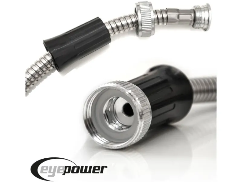 Knickfreier Edelstahlschlauch mit Anschluss-Stück 15 m Silber*eyepower Hot