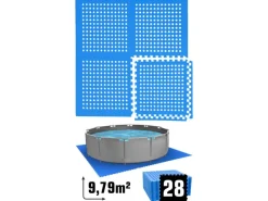 Poolunterlage für 244 cm Pool 28 EVA Matten 1cm Dick Blau*eyepower