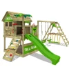 Fatmoose Gartenspielgeräte|Spielturm TikaTaka Surfswing mit Rutsche Apfelgrün