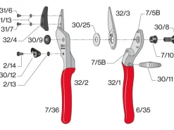 Einhand-Baum- Reb- Gartenschere F32 mit gebogenem Amboss*Felco Discount