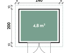 Finnhaus Wolff WPC Gerätehaus Vitale 2420 19 Anthrazit/Hellgrau* Online