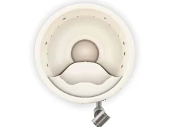 FinnTherm Outdoor Whirlpools|Badefass Stockholm Thermoholz Whirlpool Ø 180 cm VA-Ofen 30 kW Creme