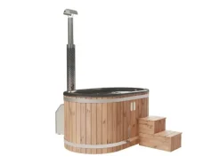 FinnTherm Outdoor Whirlpools|Hot Tub Malmö Braun Thermoholz 118 cm x 185 cm