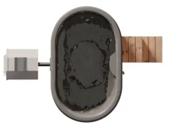 FinnTherm Outdoor Whirlpools|Hot Tub Malmö Braun Thermoholz 118 cm x 185 cm