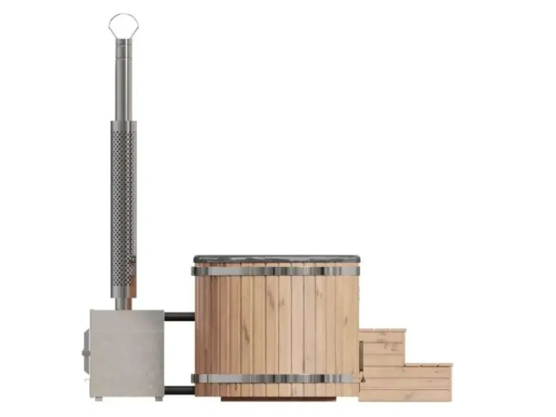 FinnTherm Outdoor Whirlpools|Hot Tub Malmö Braun Thermoholz 118 cm x 185 cm